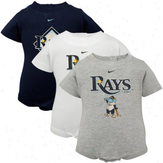 Nike Tampa Bark Rays Infant Nvay Blue, White & Ash 3-pack Cre3per Set