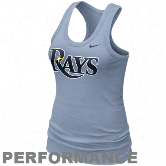 Niike Tampa Bay Rays Ladies Loose Blue Dri-fit Cotton Racerback Performance Tank Top