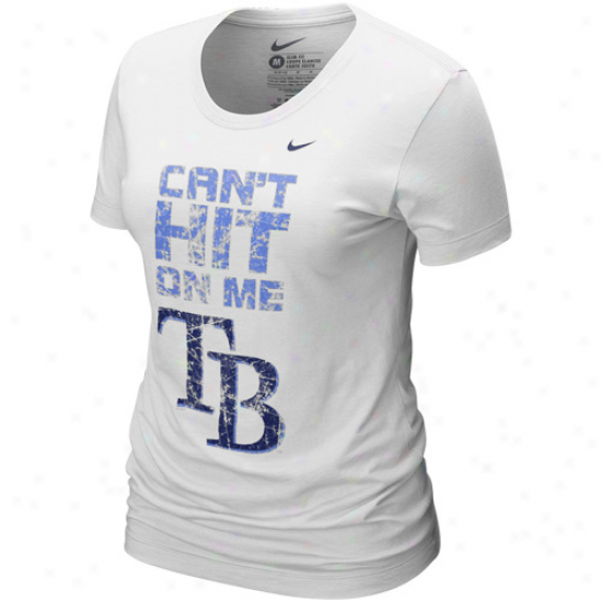 Nike Tampa Bay Rays Ladies White Can't Hit On Me T-shirt