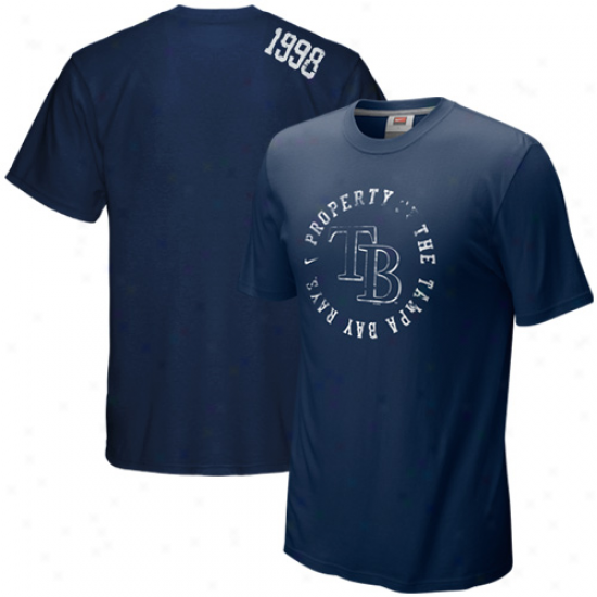 Nike Tampa Bay Rays Navy Pedantic  Around The Horn T-shirt