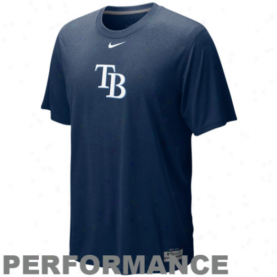 Nike Tampa Bay Rays Navy Blue Dri-fit Logo Legend Performance T-shirt