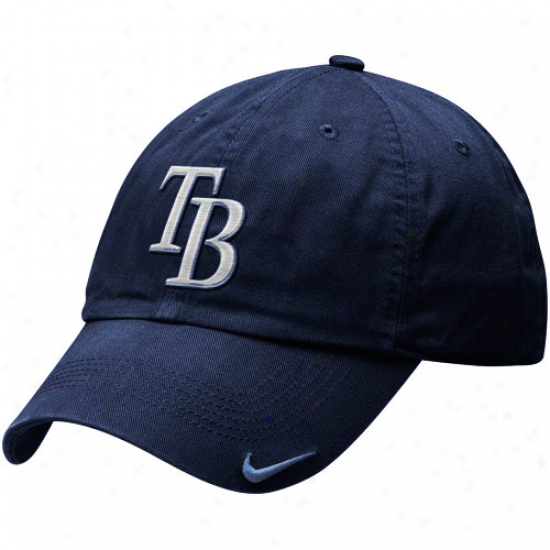 Nike Tampa Bay Rays Navy Blue Stadium Heritage 86 Adjustable Hat