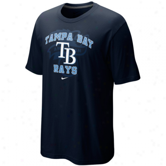 Nike Tampa Bay Rays Navy Blue Team Arch T-shirt