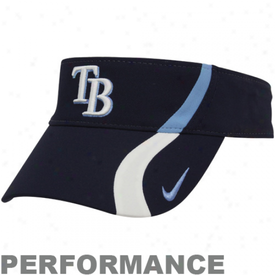 Nike Tampa Bay Rays Navy Blue Throw Over Dri-fit Adjustable Performance Visor