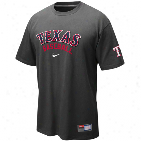 Nike Texas Rangers Away Practjce T-shirt - Graphite