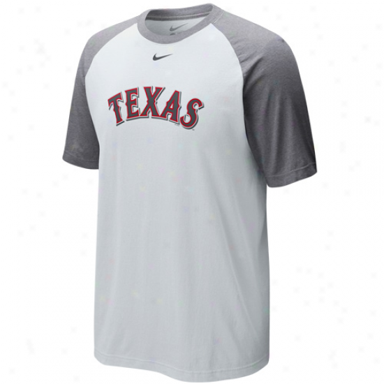 Nike Texas Rangers Cup Of Coffee Raglan T-shirt - White-ash