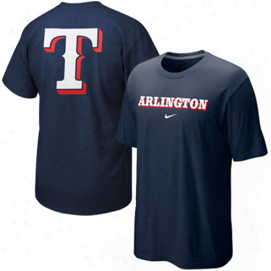 Nike Texas Rangers Navy Blue Local T-shirt