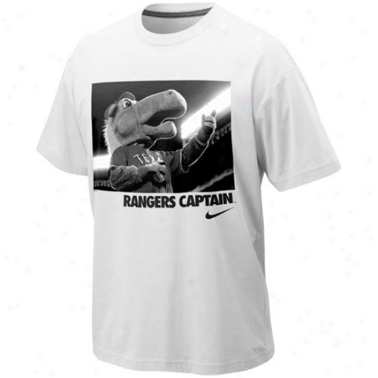 Nike Texas Rangers Ranger sCaptain Mascot T-shirt - White