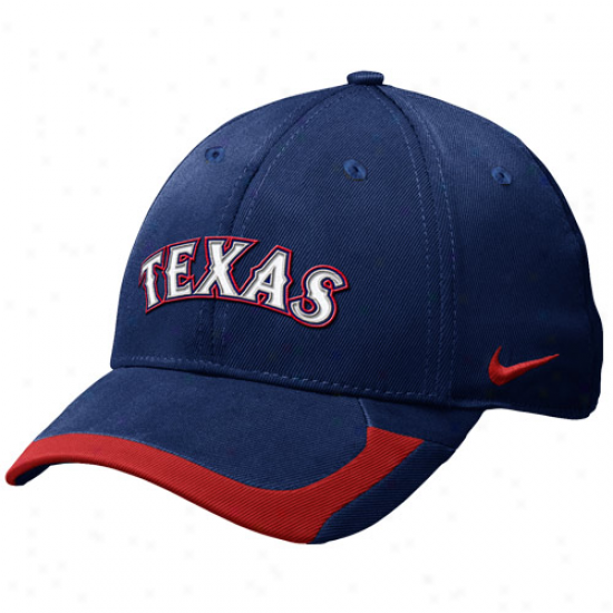 Nike Texas Rangers Tactile Ii Legacy 91 Swoosh Flex Humor Hat - Royal Blue