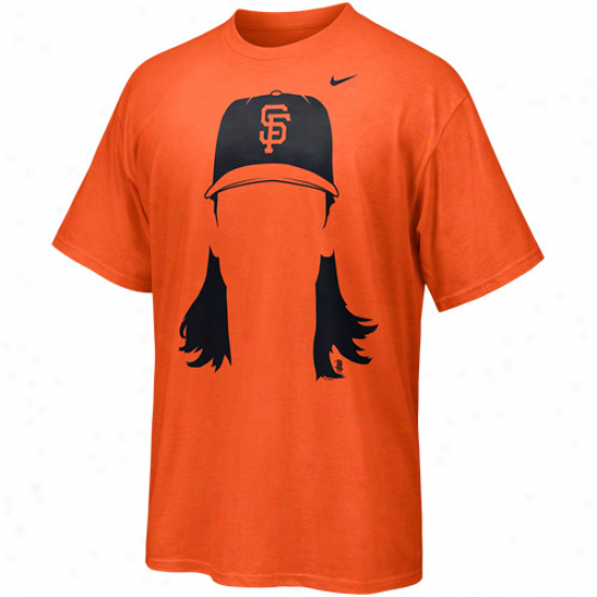 Nike Tim Lincecum San Francisco Giants Hair-itage Player T-shirt - Orange