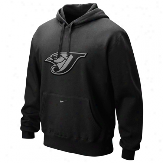Nike Toronto Blue Jays Black Classic Seasonal Logo Hoody Sweatshirt
