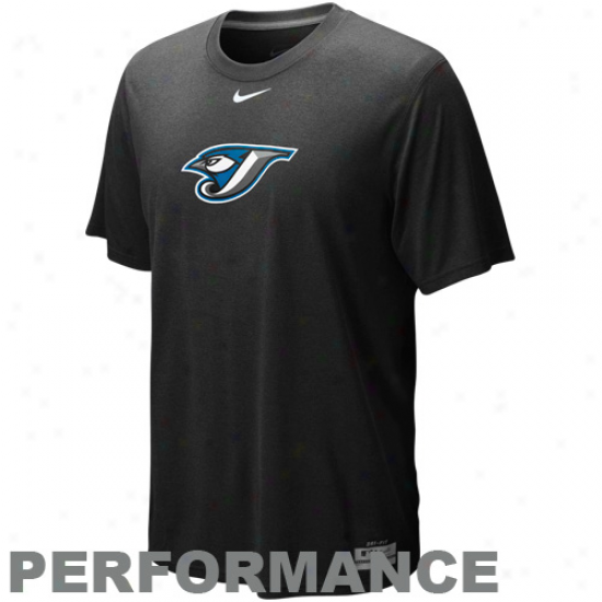 Nike Toronto Blue Jays Black Dri-fit Logo Legend Performance T-shirt