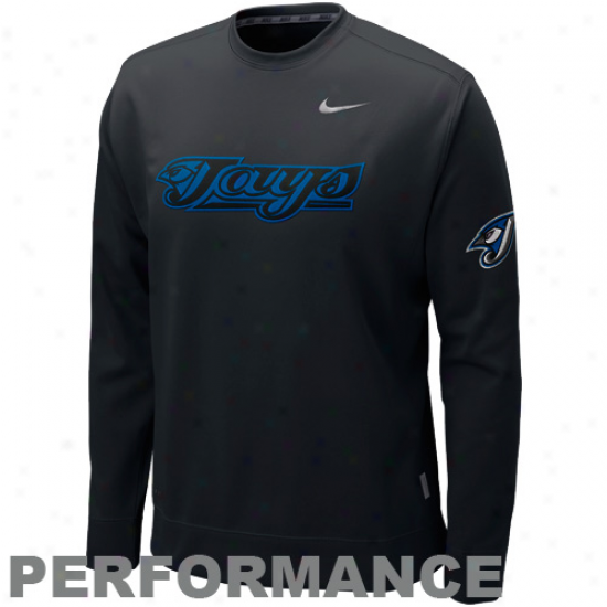 Nike Toronto Blue Jays Black Ko Performance Crew Sweatshirt