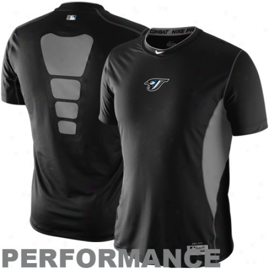 Nike Toronto Blue Jays Black Pro Combat Hypercool Performance Top