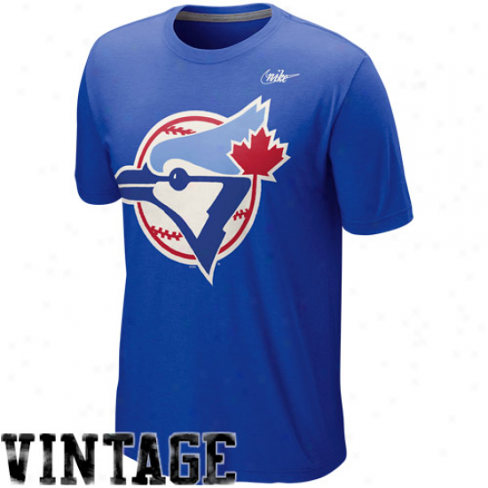 Nike Toronto Blue Jays Cooperstown Blended Logo Tri-blend T-shirt - Royal Blue
