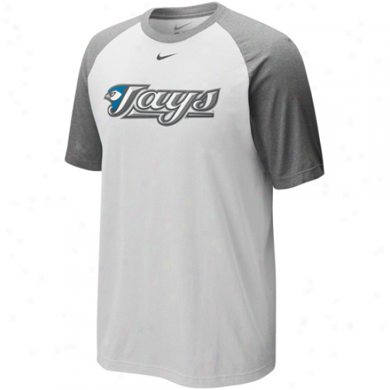 Nike Toronto Blue Jays Cup Of Coffee Raglan T-shirt - White-ash