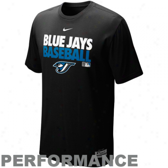 Nike Toronto Blue Jays Graphic Dri-fit Performance T-shirt - Black