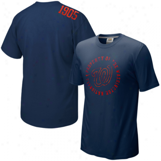 Nike Washington Nationals Navy Blue Around The Horn T-shirt