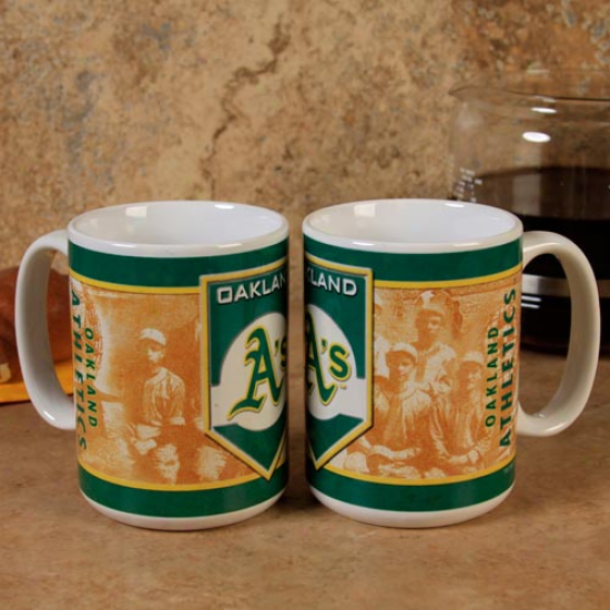 Oakland Athletics 2 -pack 15oz. Nostslgic Ceramic Mug