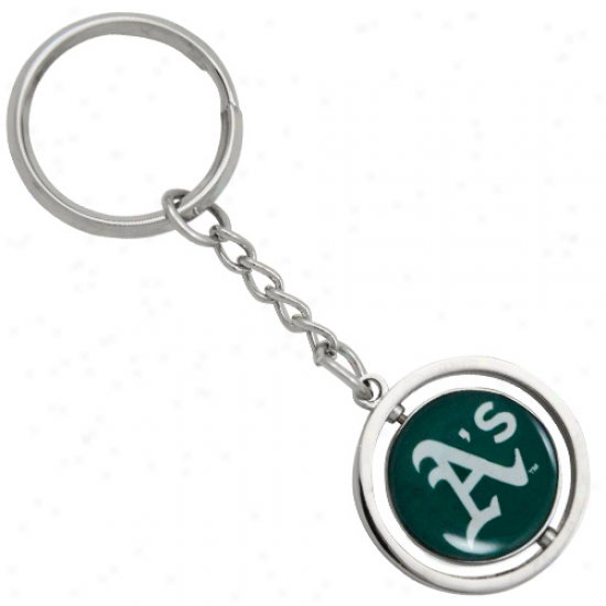 Okland Athletics 3d Spinning Baseball Keychain