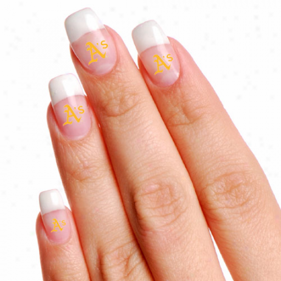 Oakland Athletics 4-pack Transitory Nail Tattoos