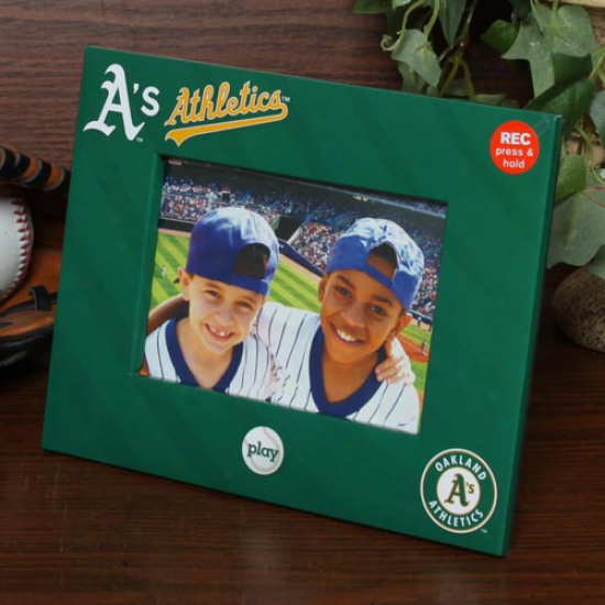 Oakland Athletics 4'' X 6'' Green Talking Picture Frame