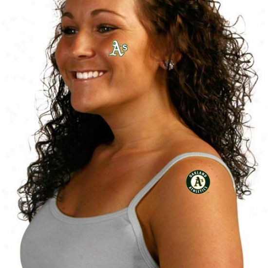 Oakland Athletics 8-pack Warerless Temporary Tattoos