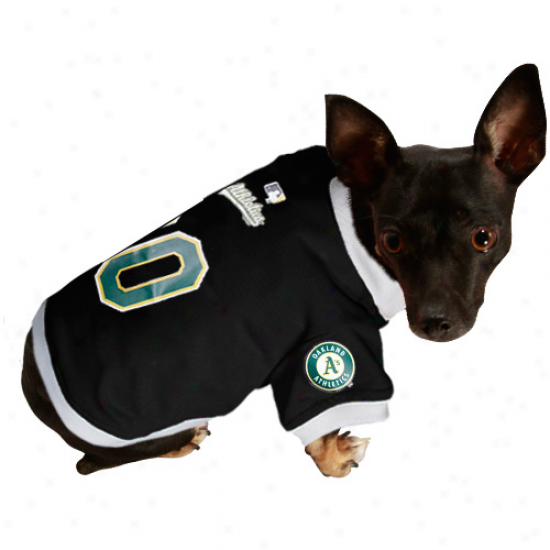 Oakland AthleticsB lack Mesh Pet Jersey