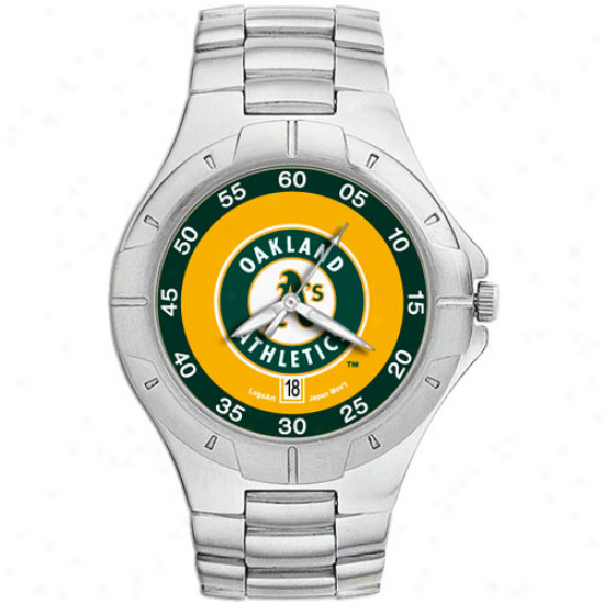 Oakland Athletics Pro Ii Watch W/ Stainless Steel Band
