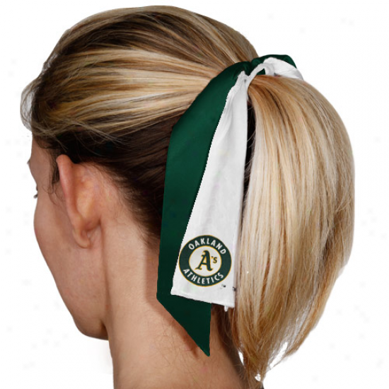 Oakland Athletics Streamer Ponytail Holder