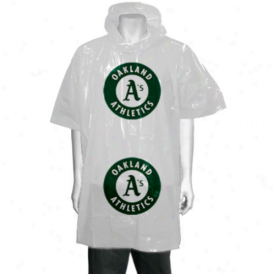 Oakland Athletics White Short Sleeve Poncho