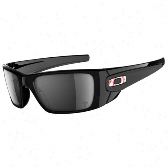 Oakley Philadelphia Phillies Black Fuel Cell Sunlasses