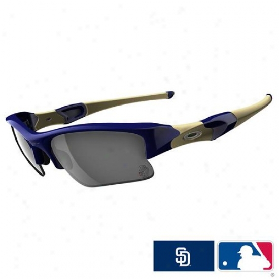 Oakley San Duego Padres Navy Blue-gold Flak Jacket Xlj Sunglasses