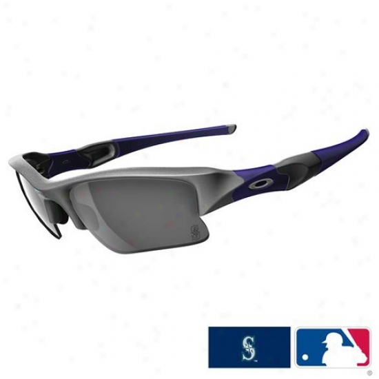 Oakley Seattle Mariners Royal Blue-gray Flak Jacket Xlj Sunglasses