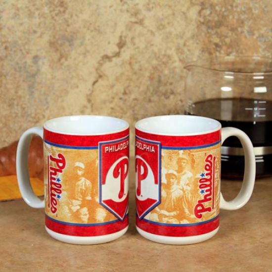 Philadelphia Phillies 15oz. 2-pack Nostalgic Ceramic Mug Set