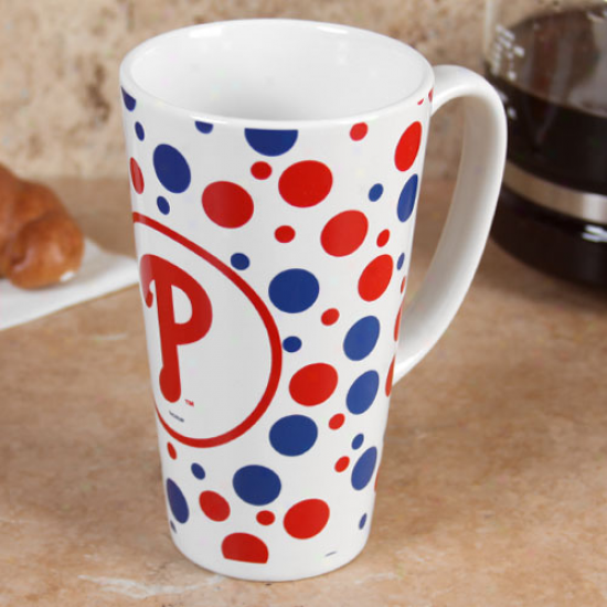 Philadelphia Phillies 16oz. Polka Variegate Ceramic Latte Mug