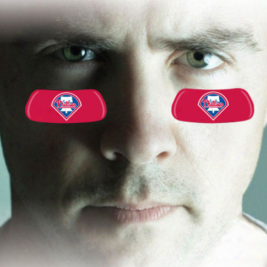 Philadelphia Phillies 2-pair Red Team-colored Eye Black Strips