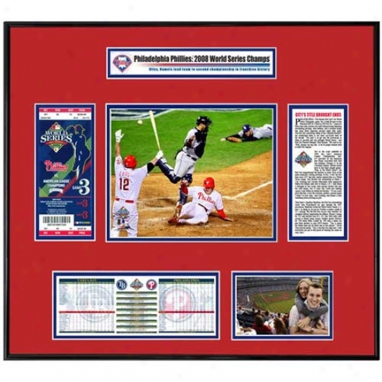 Philadelphia Phillies 2008 World Series Champions Ticket Frame Game 3 Attractive Run