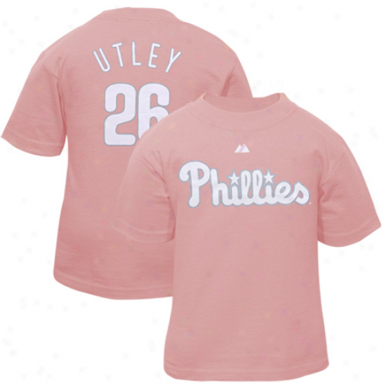 Philadelphia Phillies #26 Chase Utley Infant Pink Fan T-shirt