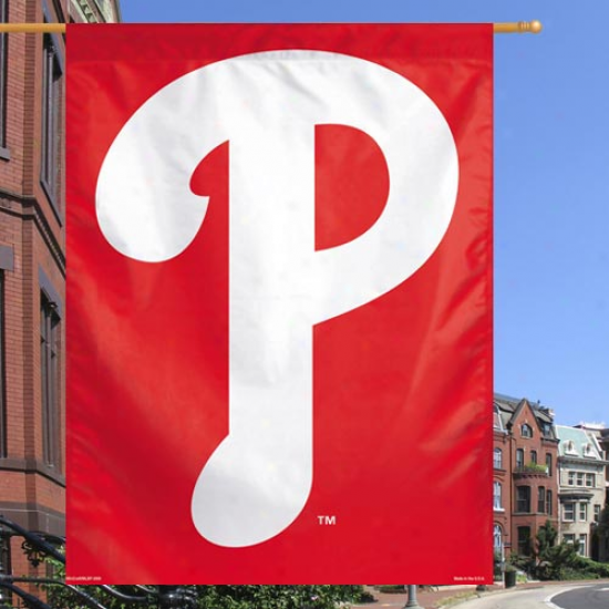 Philadelphia Phillies 27'' X 37'' Red Vertical Banner Flag-