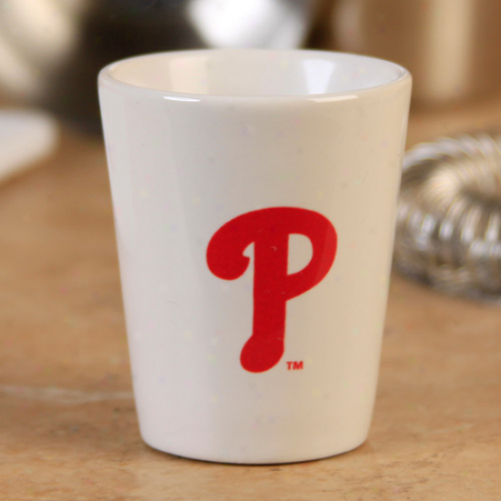 Philadelphia Phillies 2oz. Ceramic Logo Shot Glass