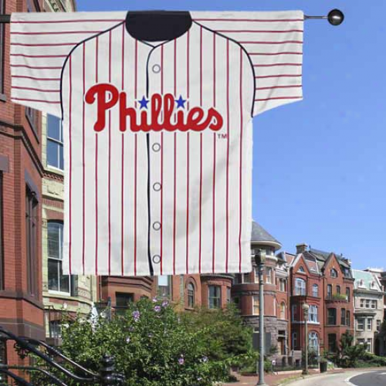 Philadelphia Phillies 34'' X 30'' White Double-sided Jersey Flag