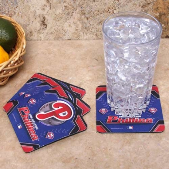 Philadelphia Phillies 4-pack Sublimated Logo Neoprene Coaster Set