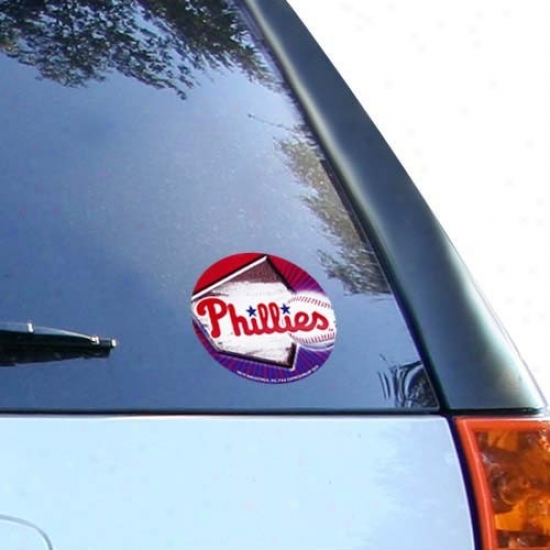 "philadelphia Phillies 4.5"" Team Logo Round Vinyl Decal"