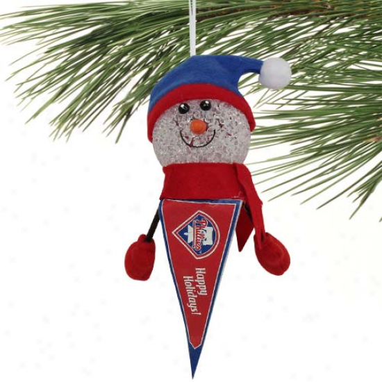 Philadelphia Phillies 5'' Light-up Snowman Pennant Ornament