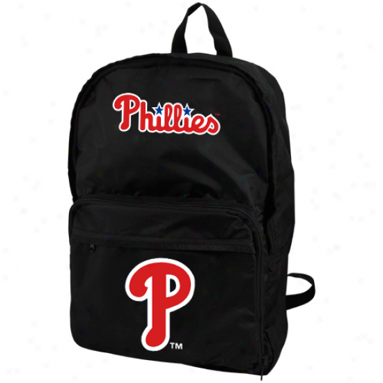 Philadelphia Phillies Black Foldaway Backpack