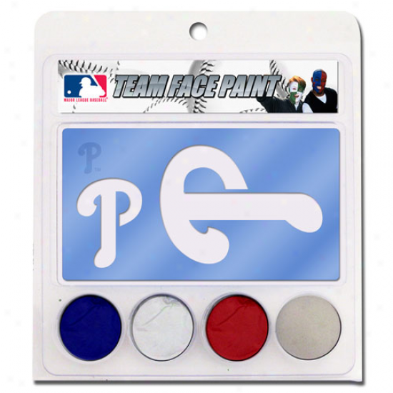 Philadelphia Phillies Face Paint With Stencils