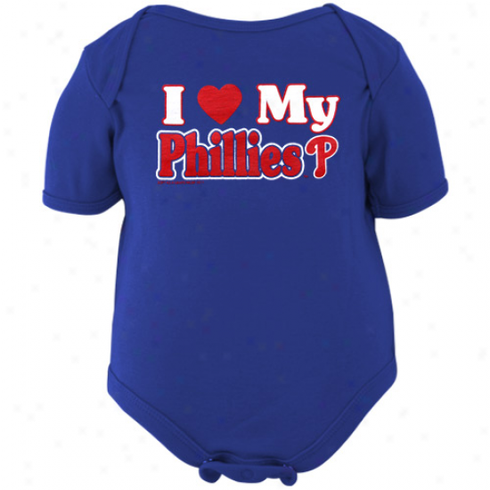 Philadelphia Phillies Infant Royal Blue I Heart My Team Creeper