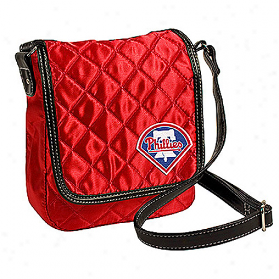 Philadelphia Pillies Ladies Red Quilyed Purse