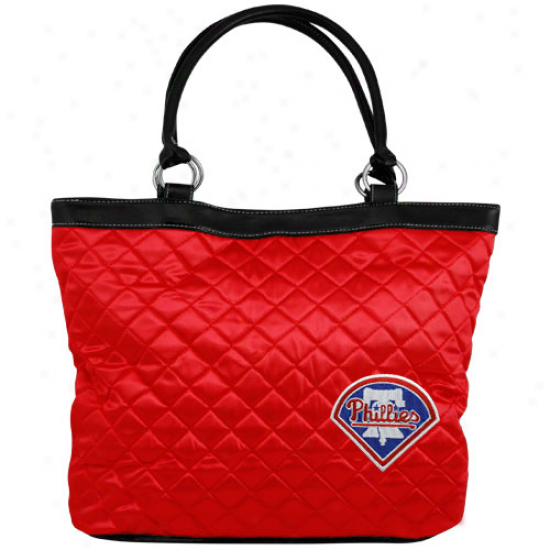 Philadelphia Phillies Ladies Red Quilted Tote Sack